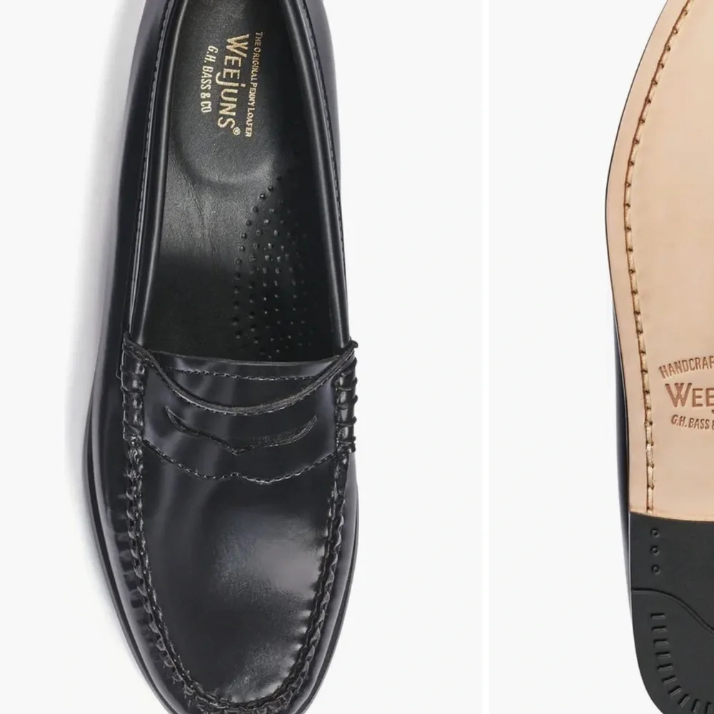 Women’s G.H bass Black Leather Loafers - Picture 4 of 6